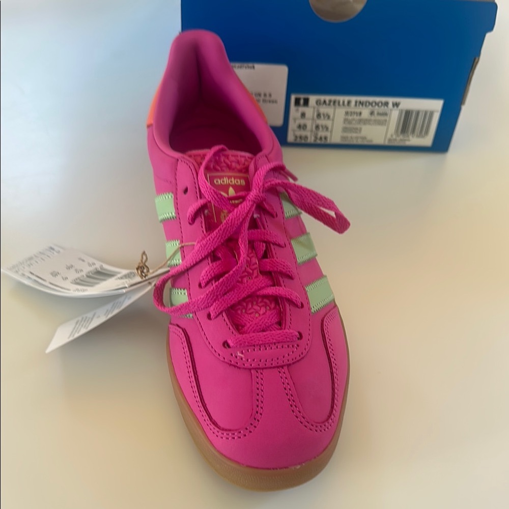Adidas Gazelle Bold Pink Sneakers (NWT)